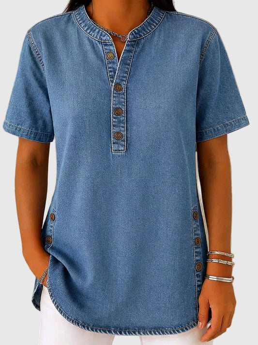 Nelle | Blouse en denim à coupe ample