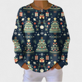 Pull à enfiler pour femme à motif sapin de Noël