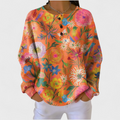 Pull à enfiler pour femme à motif floral coloré