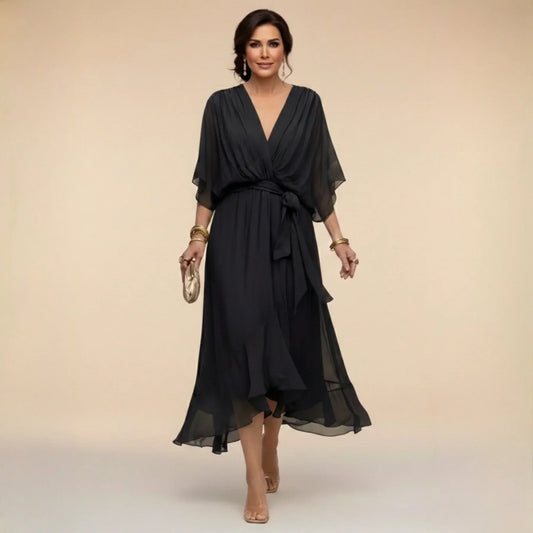 Gabriella | Robe fluide à col en V