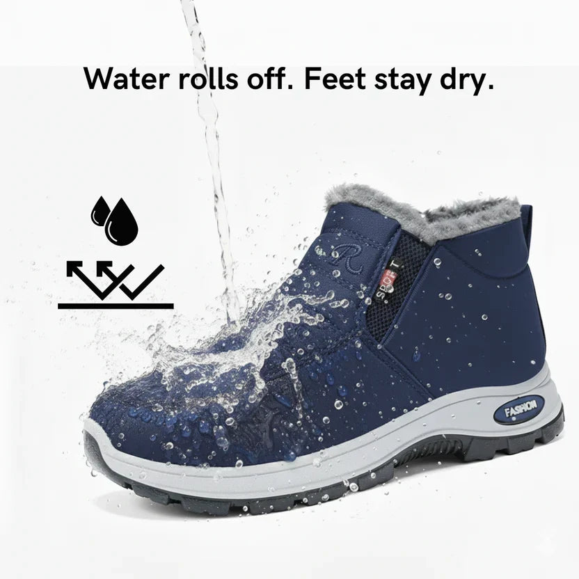 Sianna™ | Bottines à enfiler matelassées et imperméables bleues