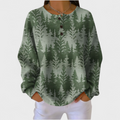 Pull classique pour femme avec imprimé sapin de Noël