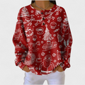 Pull de Noël imprimé pour femme