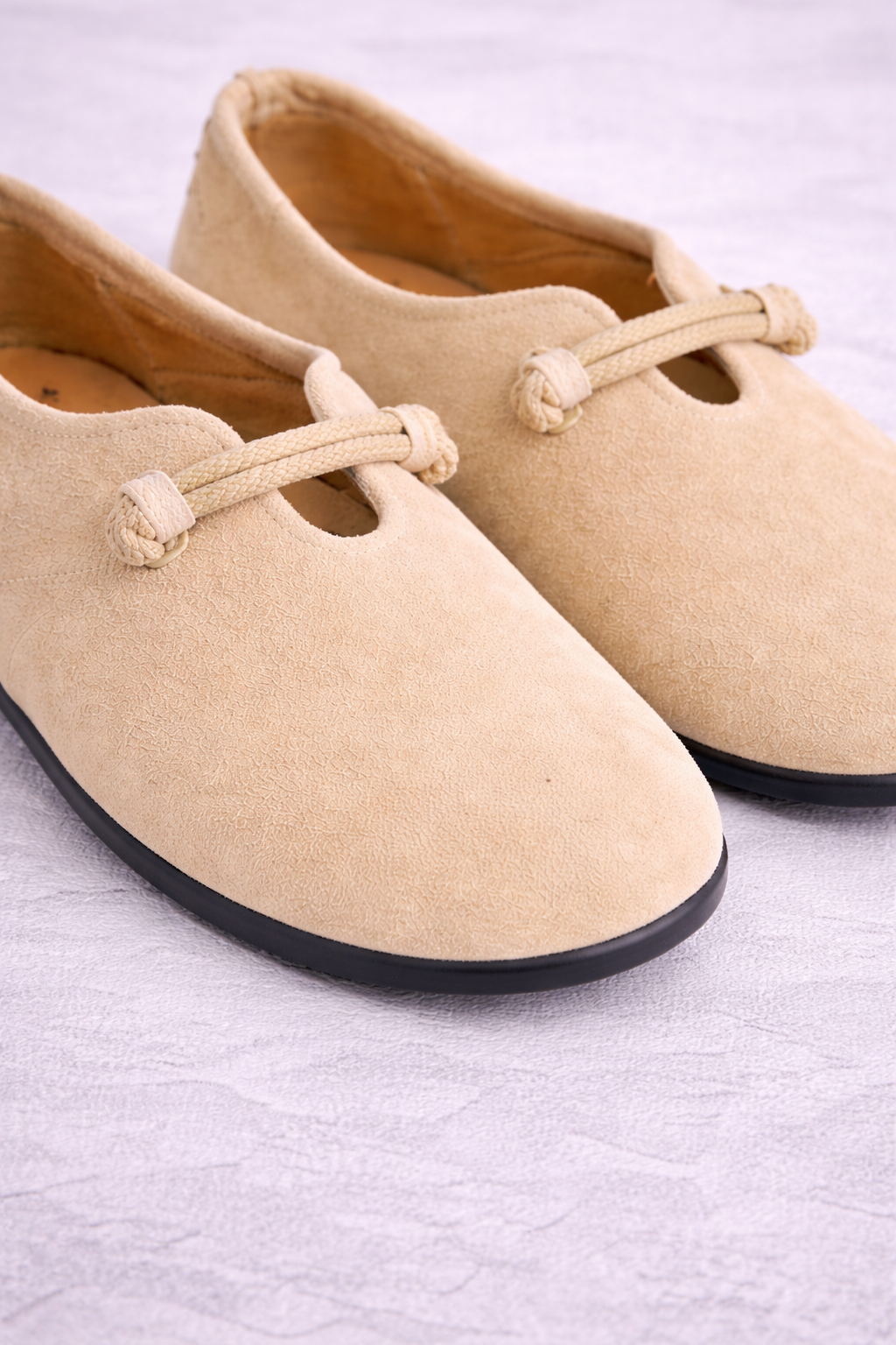 Livia | Ballerines à enfiler avec nœud en suède