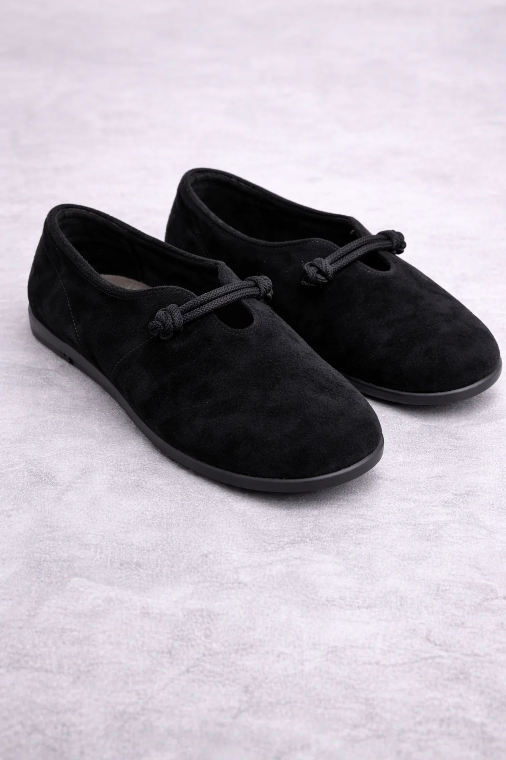 Livia | Ballerines à enfiler avec nœud en suède