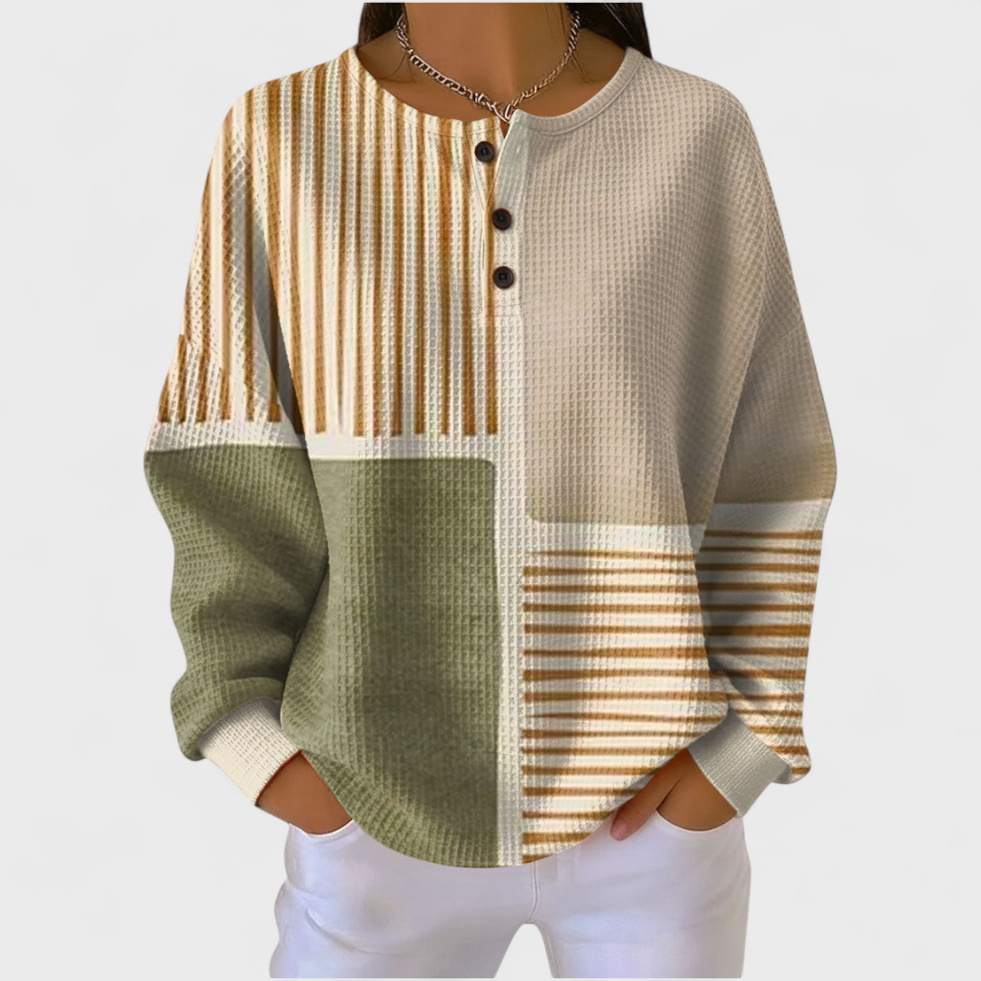 Pull à enfiler pour femme à rayures color block