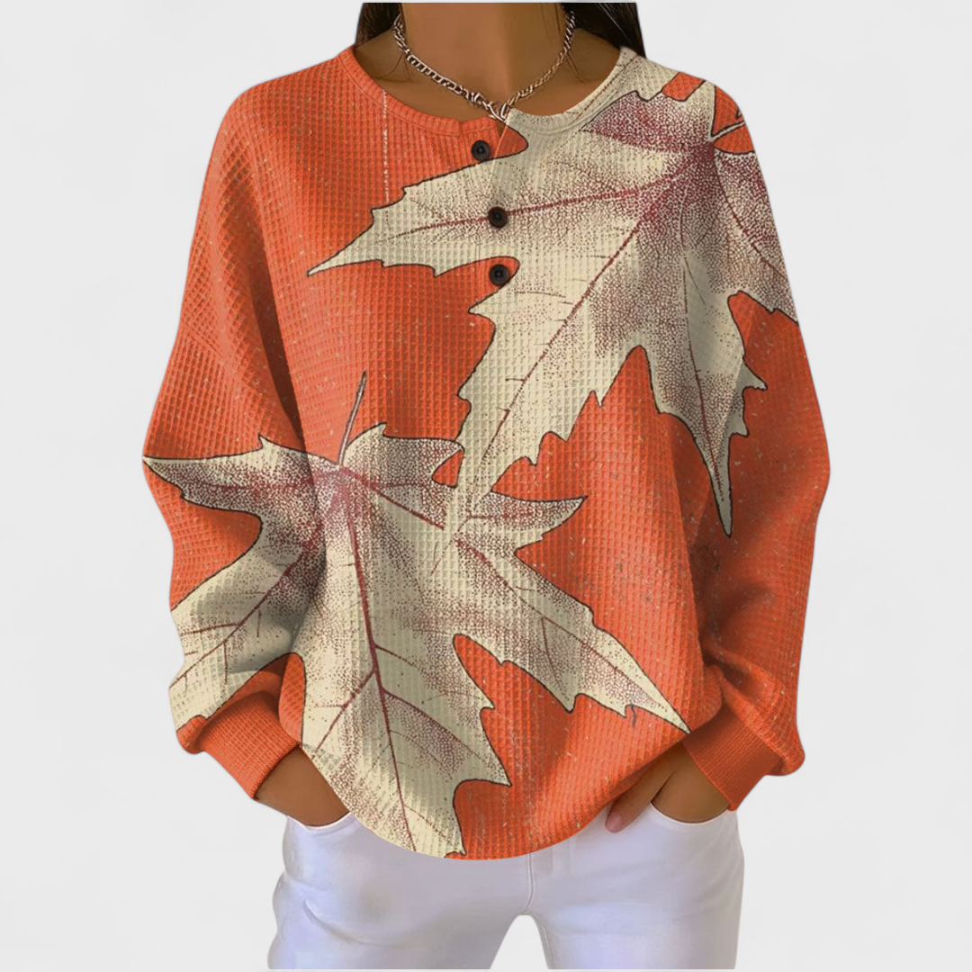 Pull à enfiler à imprimé floral pour femme