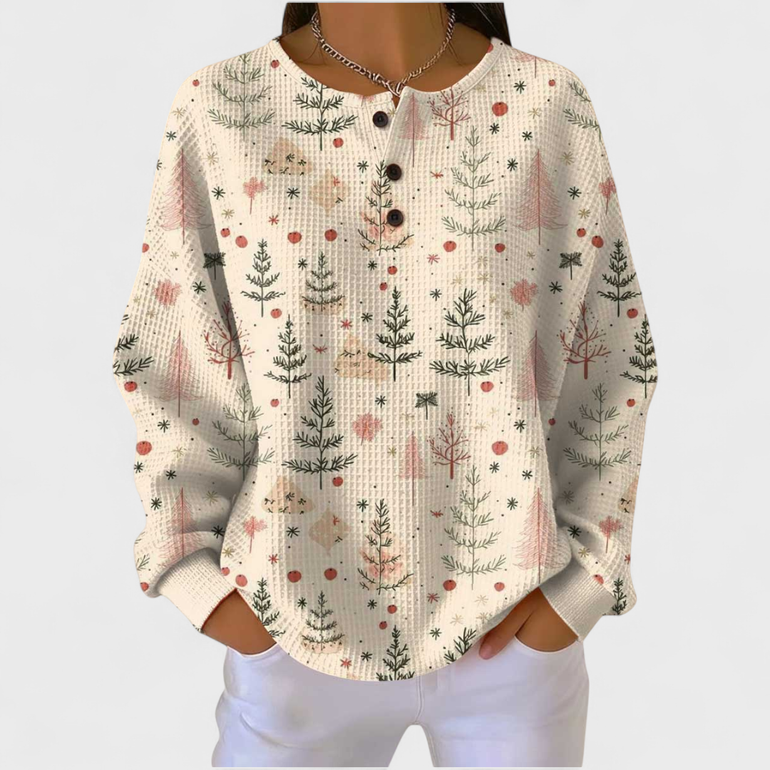 Robe midi à manches longues à imprimé floral pour femme