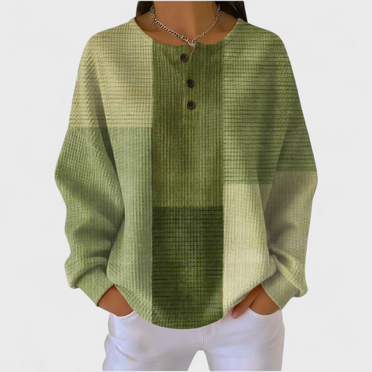 Pull en maille uni vert pour femme