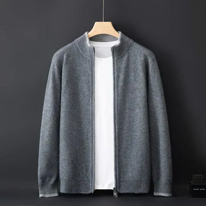 Men’s Full-Zip Ribbed Knit Cardigan