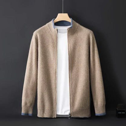 Men’s Full-Zip Ribbed Knit Cardigan