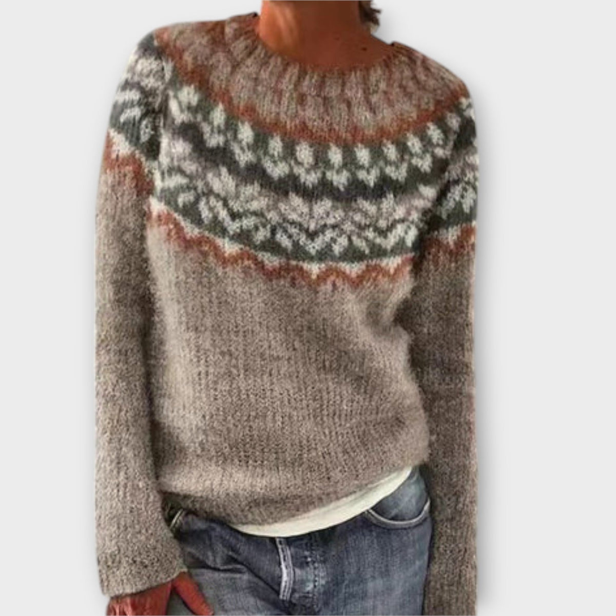 Pull à manches longues douillet pour femme