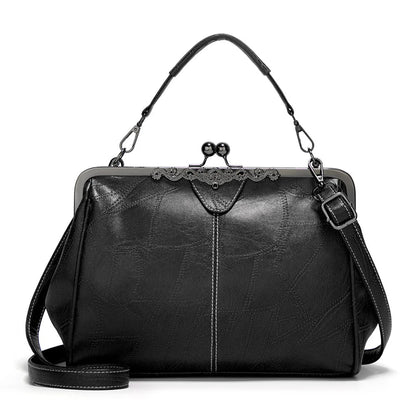 Sac à main marron pour femme à rabat avec fermeture magnétique