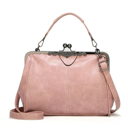 Sac à main rose pour femme à rabat et fermeture magnétique à pression