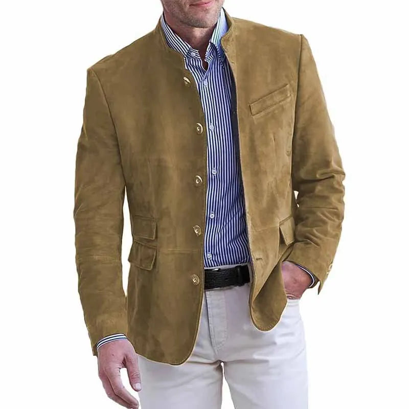 Veste décontractée à boutons pour homme