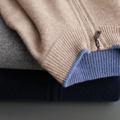 Men’s Full-Zip Ribbed Knit Cardigan