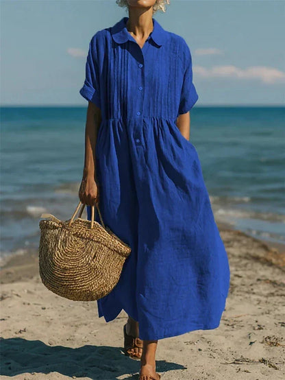 Selma | Robe-chemise boutonnée en coton