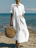 Selma | Robe-chemise boutonnée en coton