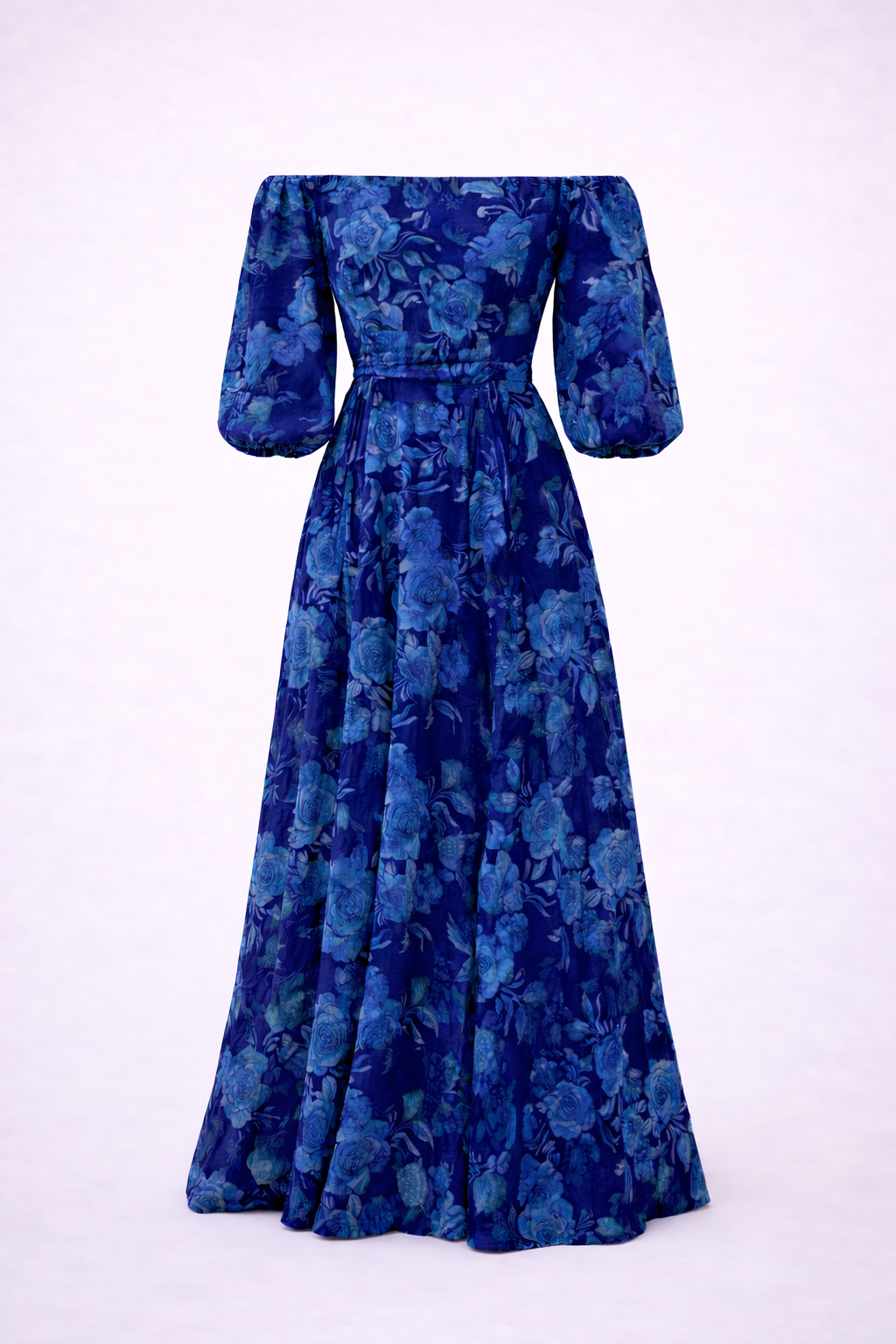 Serena | Robe longue fleurie à épaules dénudées