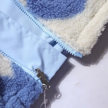 Veste à capuche réversible à imprimé cœur pour femme