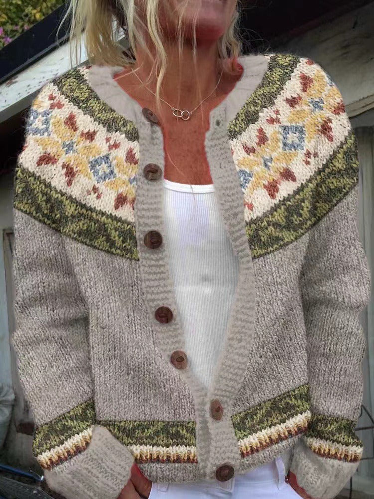 Automne | Cardigan islandais vintage