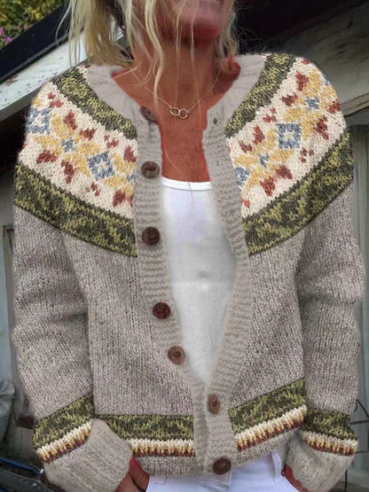Automne | Cardigan islandais vintage