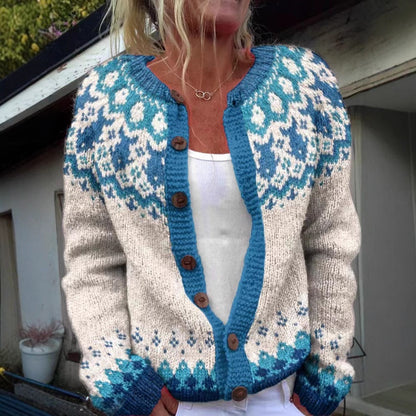 Eva | Cardigan Islandais Vintage