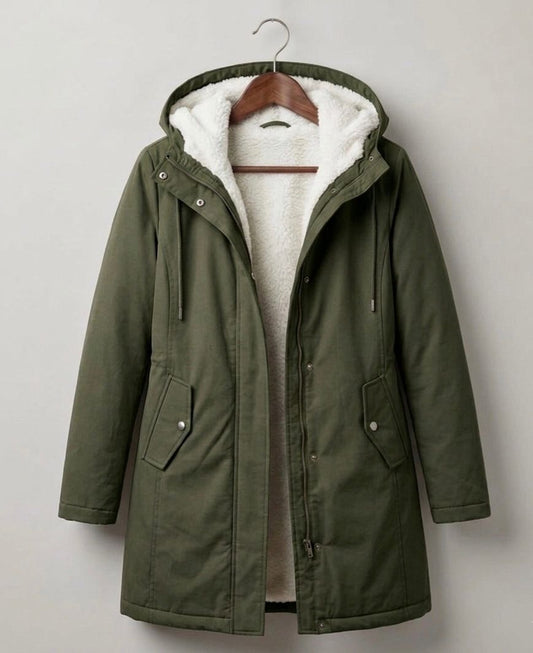 Manteau d’hiver chaud à capuche pour femme