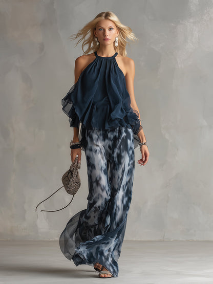 Elise | Ensemble élégant et léger avec haut fluide et pantalon large