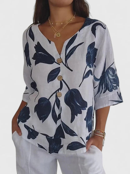 Zaria | Blouse confortable à col en V