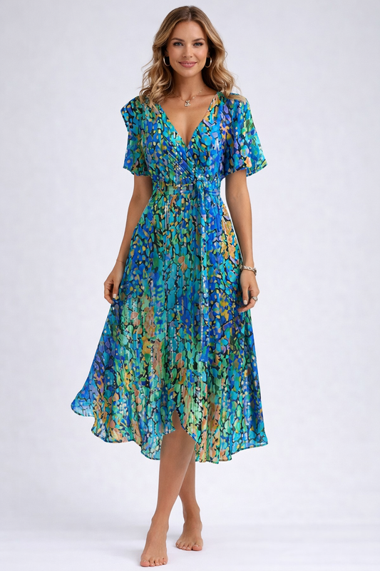 Aria | Robe midi imprimée mosaïque
