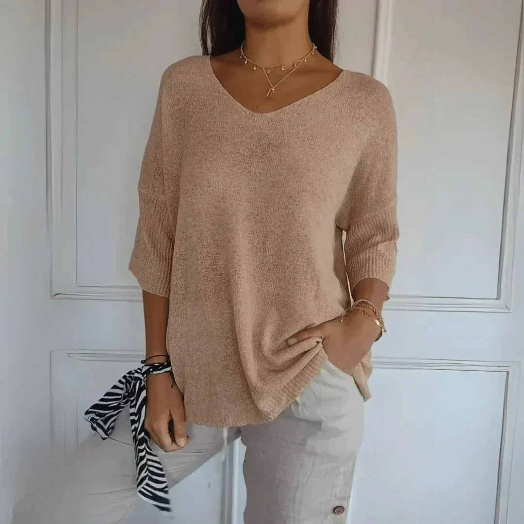 Noelia | Pull léger décontracté à col en V
