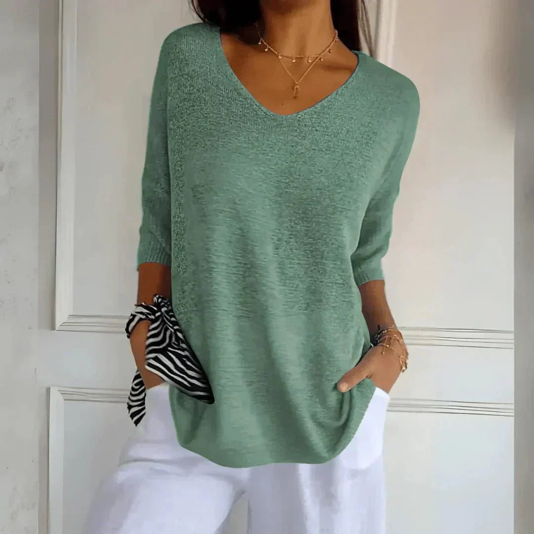 Noelia | Pull léger décontracté à col en V