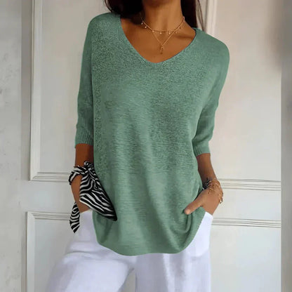 Noelia | Pull léger décontracté à col en V