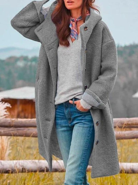 Veste longue chaude d’hiver pour femme