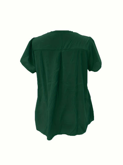 Basha | Blouse à manches courtes à volants avec un seul bouton