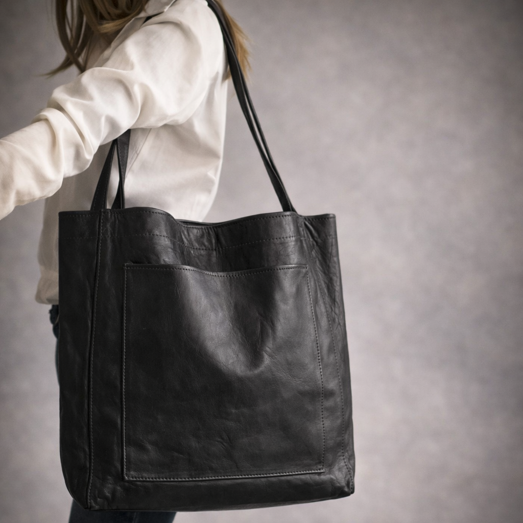 Women’s Black Multi-Compartment Handbag