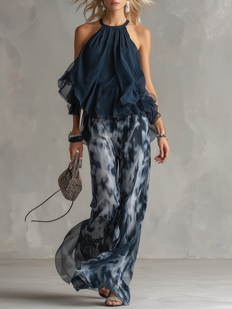 Elise | Ensemble élégant et léger avec haut fluide et pantalon large