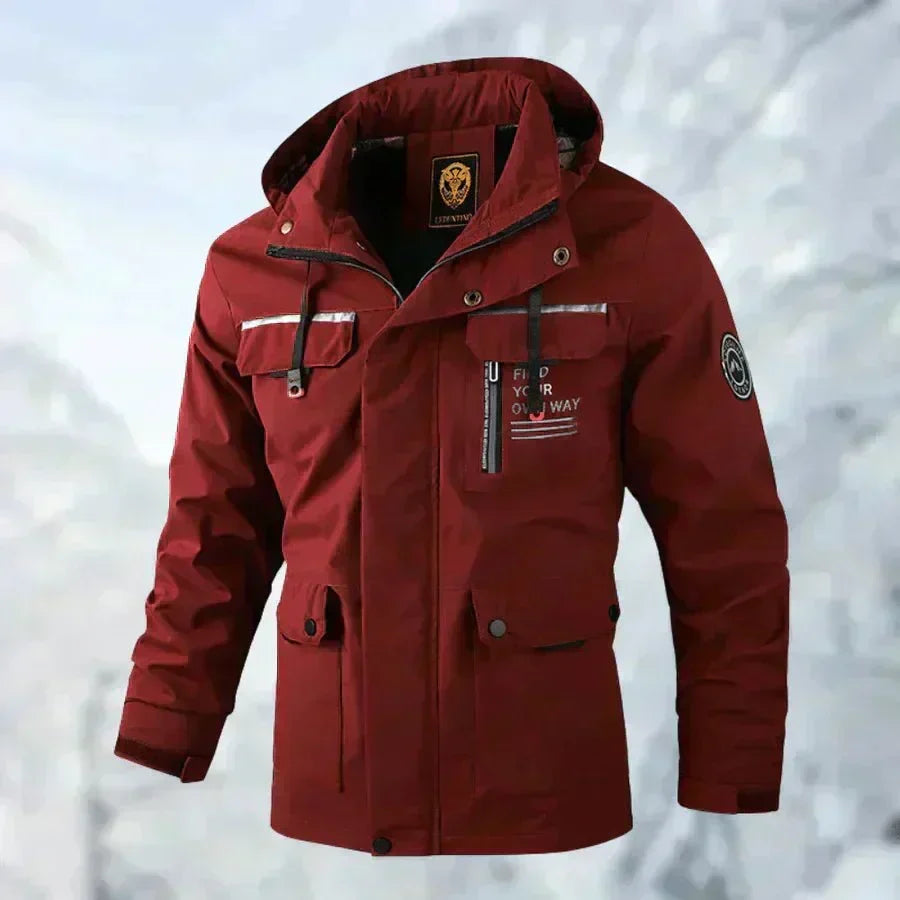 Men’s Hooded Lightweight Packable Rain Jacket