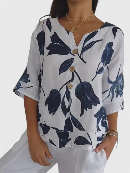 Zaria | Blouse confortable à col en V
