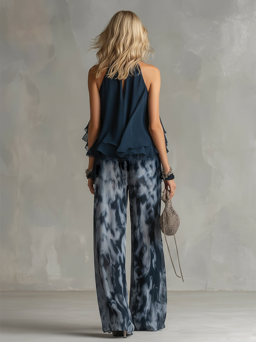Elise | Ensemble élégant et léger avec haut fluide et pantalon large