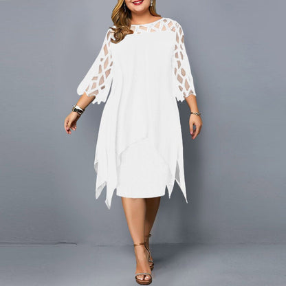 Vivienne | Robe élégante avec superposition en mesh