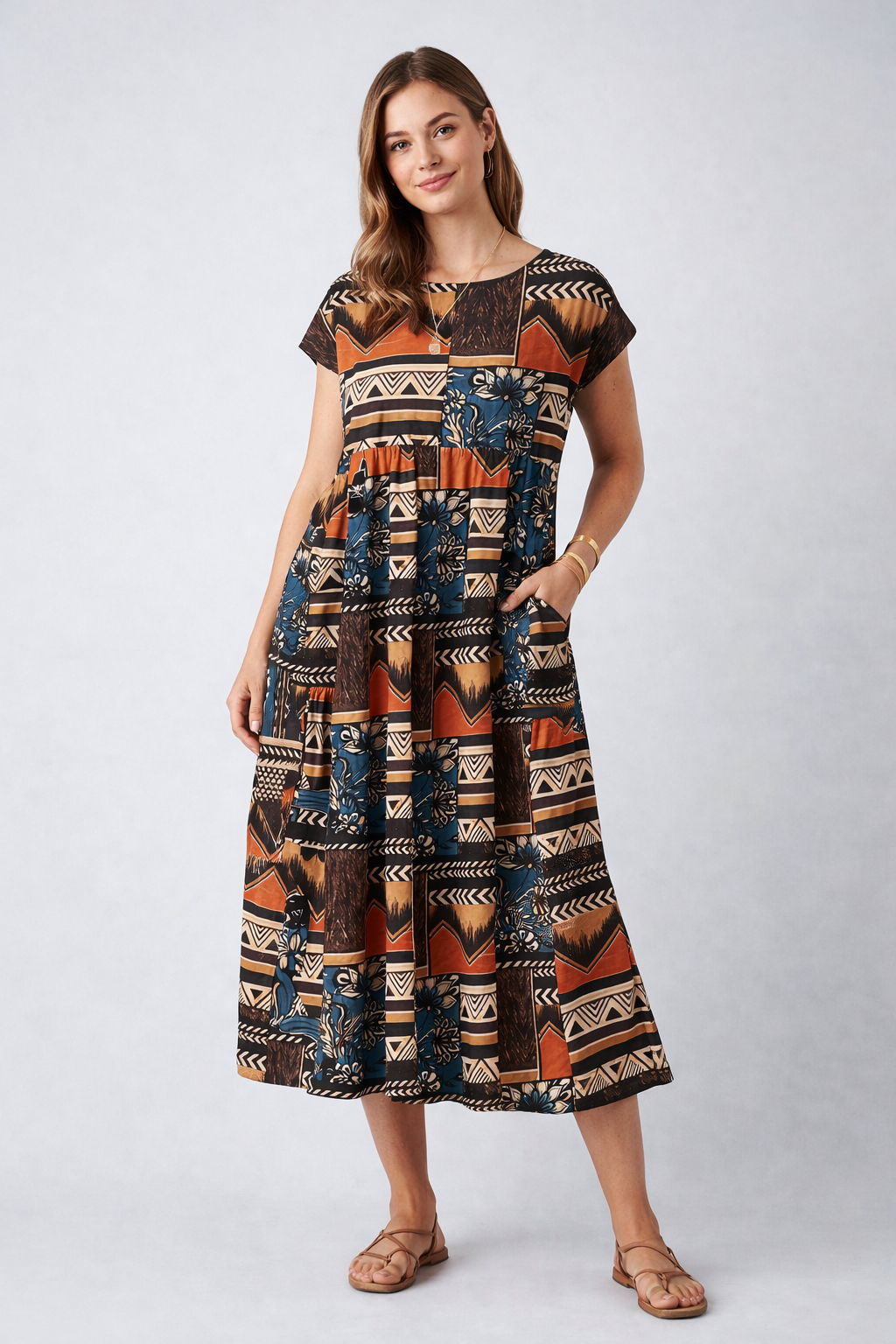 Naomi | Robe longue bohème en patchwork