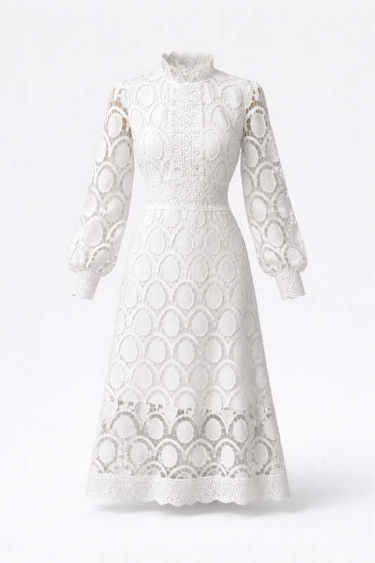 Valerie | Robe midi élégante en dentelle