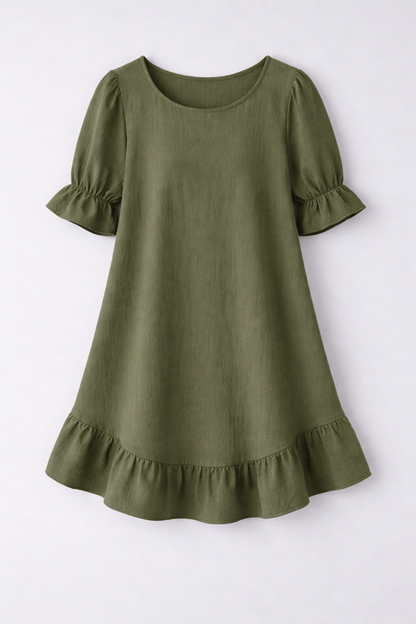 Livia | Mini-robe à ourlet volanté