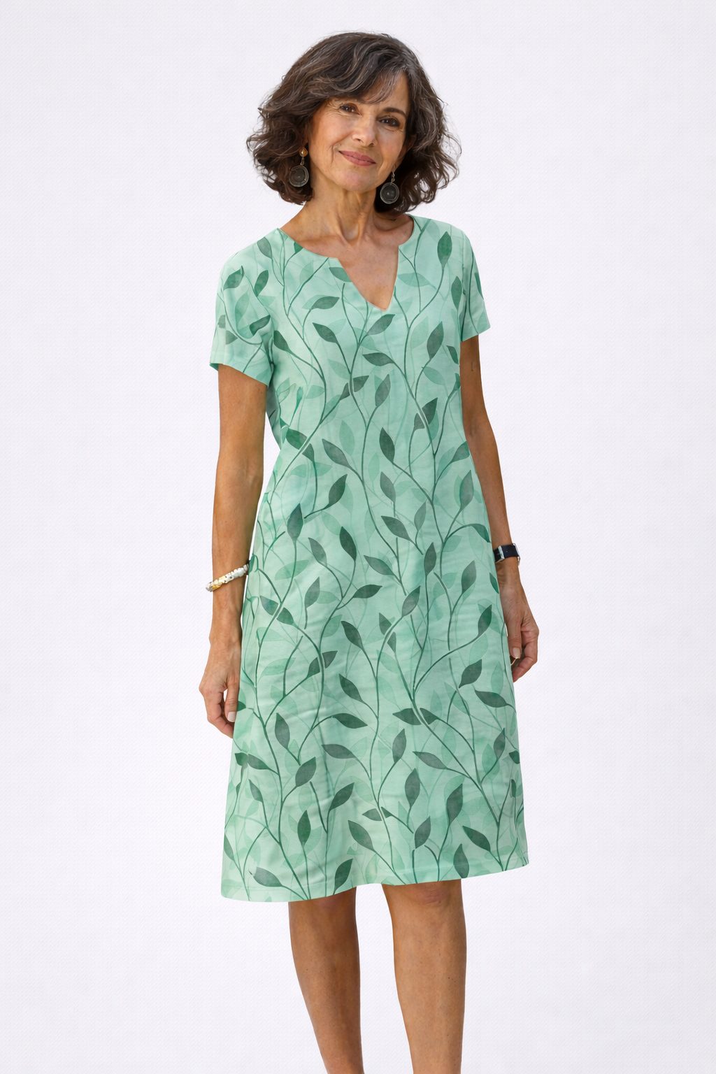 Clara | Robe midi à imprimé botanique
