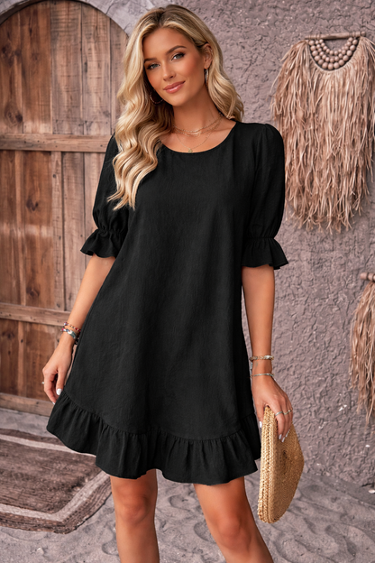 Livia | Mini-robe à ourlet volanté