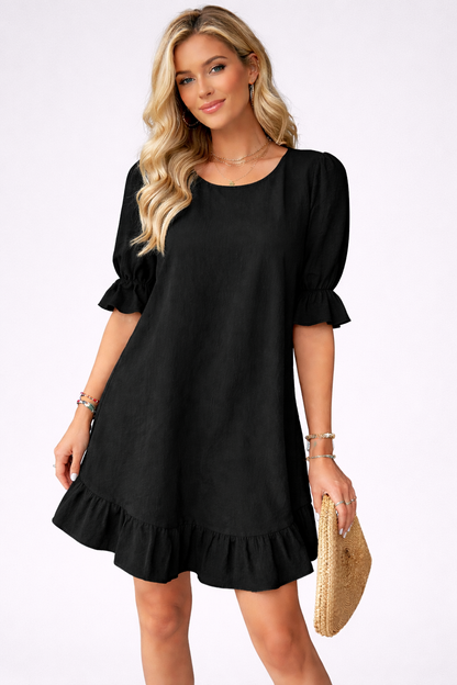Livia | Mini-robe à ourlet volanté