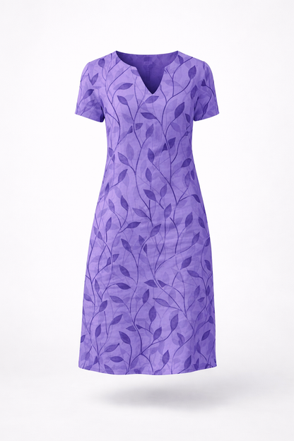 Clara | Robe midi à imprimé botanique
