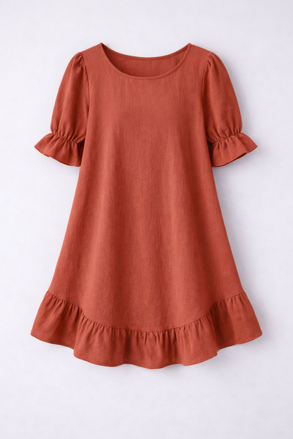 Livia | Mini-robe à ourlet volanté